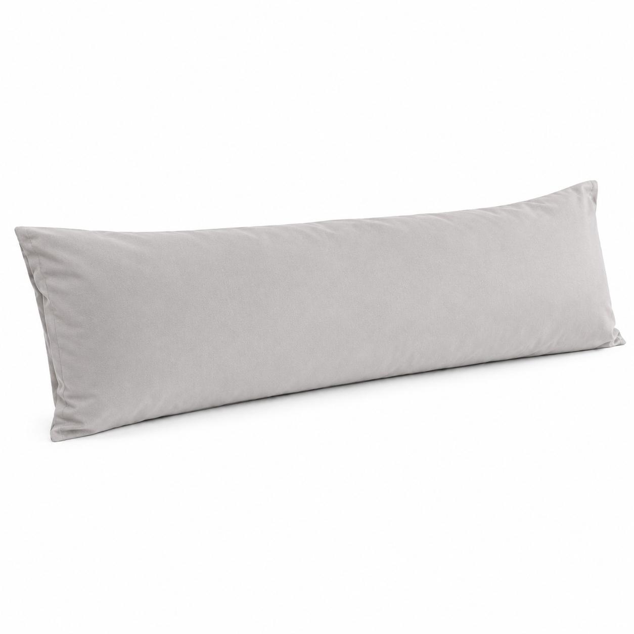 Urbanara Oufeiro Kissenbezug Hellgrau 100% Baumwolle Kopfkissenbezug 40 x 140 cm