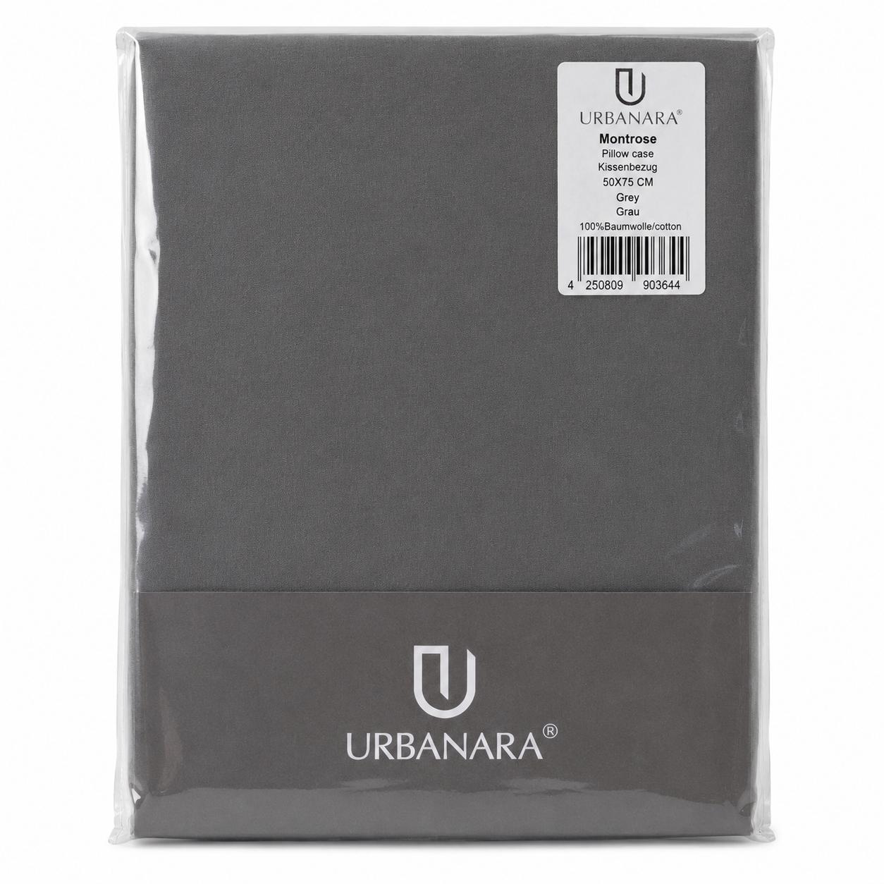 Urbanara Montrose Kissenbezug Grau – 100% Baumwolle
