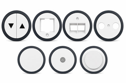 REV RADIUS Schalterprogramm Abdeckungen Weiß – Für Schalter, Dimmer, Taster, Netzwerk-, Telefon und Antennendosen 0202660106