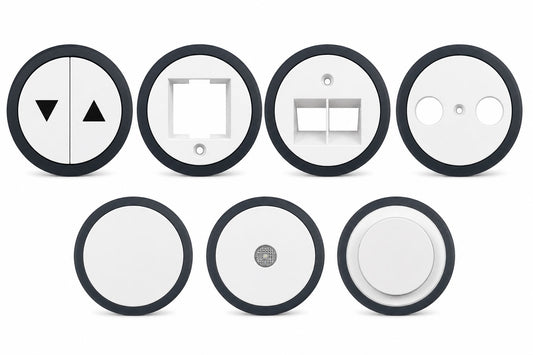 REV RADIUS Schalterprogramm Abdeckungen Weiß – Für Schalter, Dimmer, Taster, Netzwerk-, Telefon und Antennendosen 0202660106
