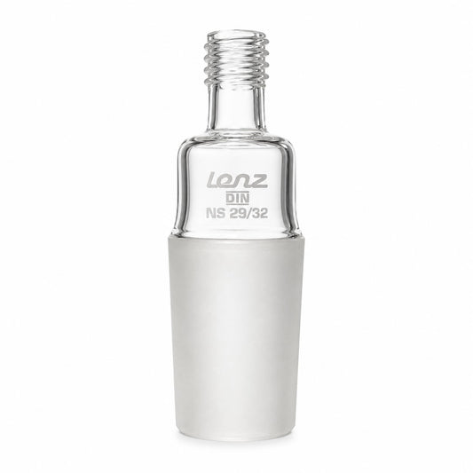 Labor Schraubgewinderöhrchen mit Normschliff NS 29/32 aus Borosilikatglas  Laboradapter mit Außengewinde