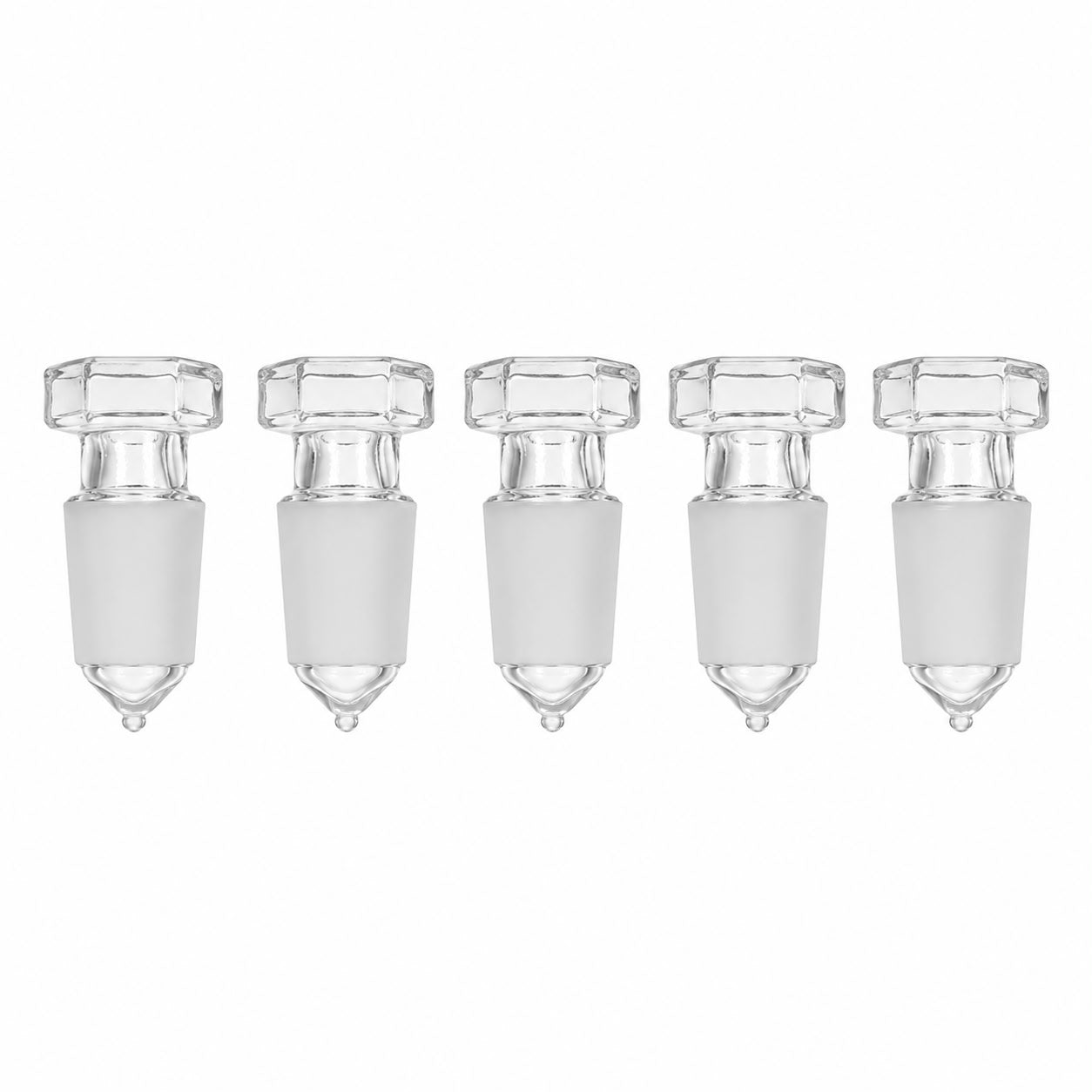 5x Hohlglasstopfen NS 29/32 aus Laborglas – Präzisions-Schliffstopfen für Laborgeräte