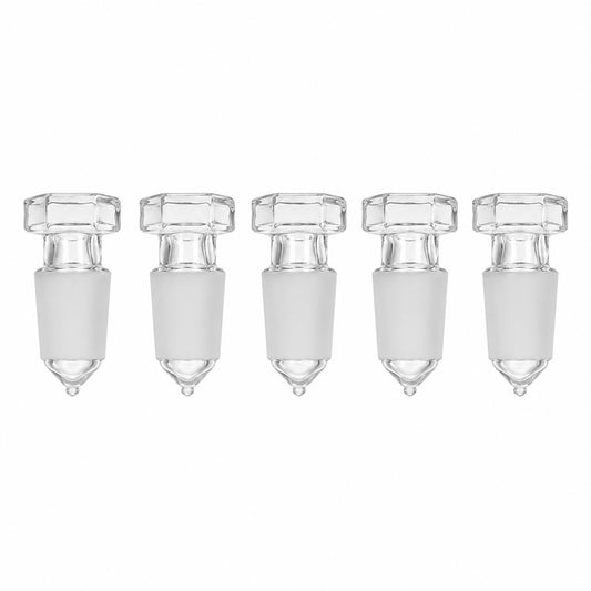 5x Hohlglasstopfen NS 29/32 aus Laborglas – Präzisions-Schliffstopfen für Laborgeräte