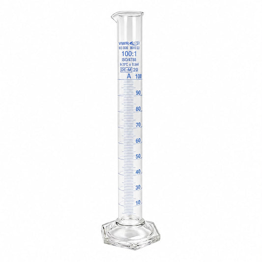 Messzylinder 100 ml Klasse A Borosilikatglas Laborzylinder mit Ausguss ISO