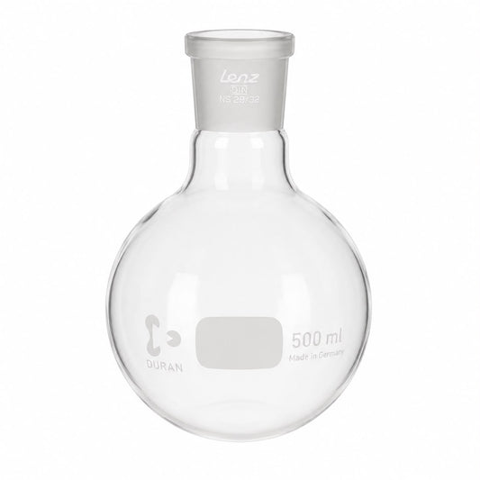 Lenz DURAN Rundkolben 500 ml NS 29/32 Borosilikatglas Laborflasche