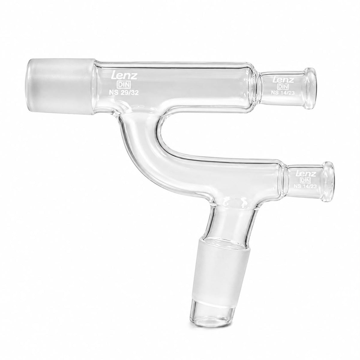 Lenz Claisen-Aufsatz NS 29/32 auf 2x NS 14/23 Duran Glas Labor
