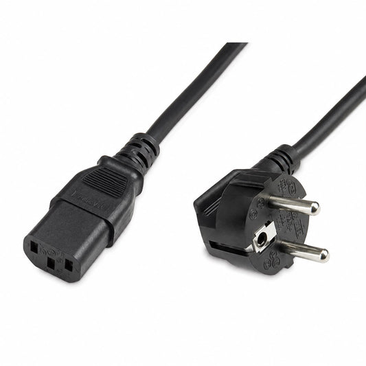 PremiumCord Netzkabel 230V auf IEC C13, 1 m, Schwarz, 10A/250V – Stromkabel für PC, Monitor & USV 8592220001407