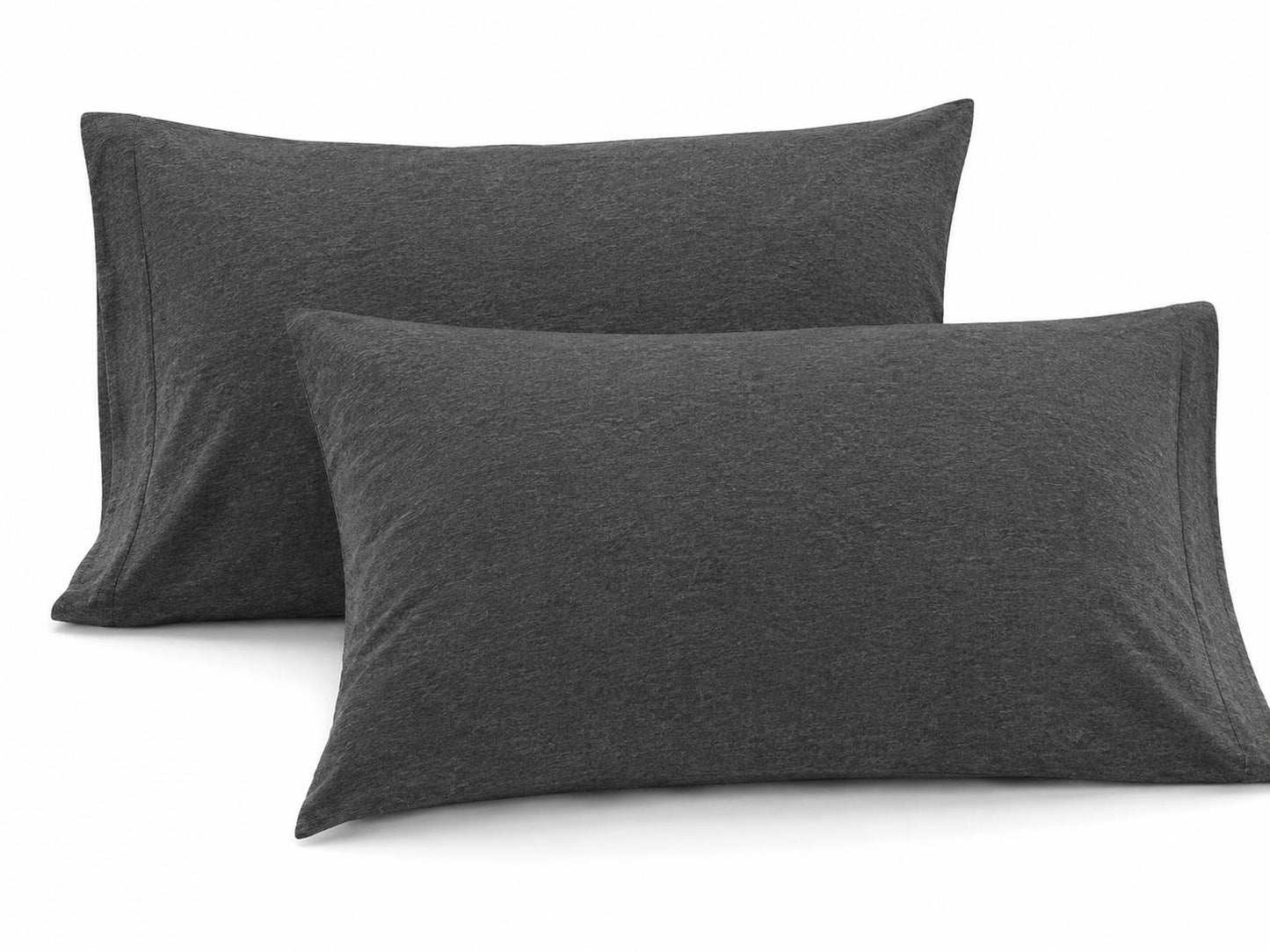 Urbanara Louredo Kissenbezug 50x75 cm 100% Bio-Baumwolle Anthrazit Melange