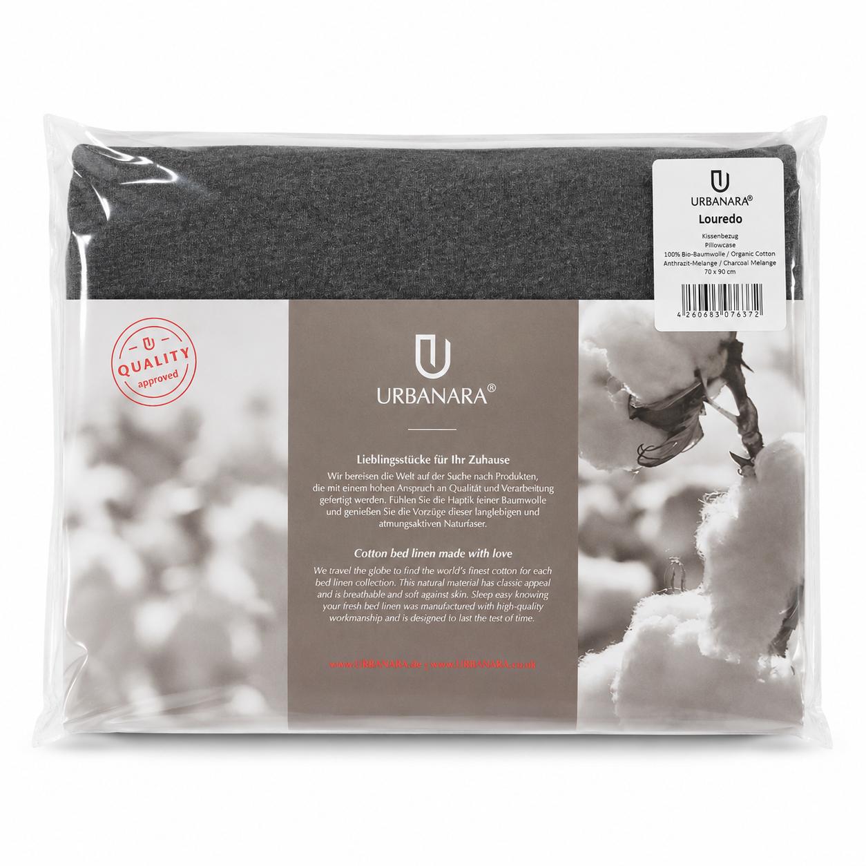 Urbanara Louredo Kissenbezug 70x90 cm 100% Bio-Baumwolle