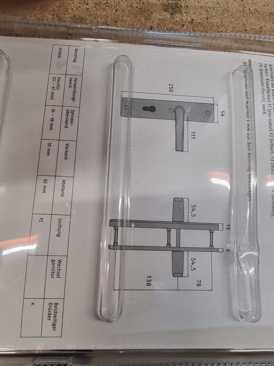 Abus - Türschutzbeschlag HLN414 F9 b.Dr.B/SB