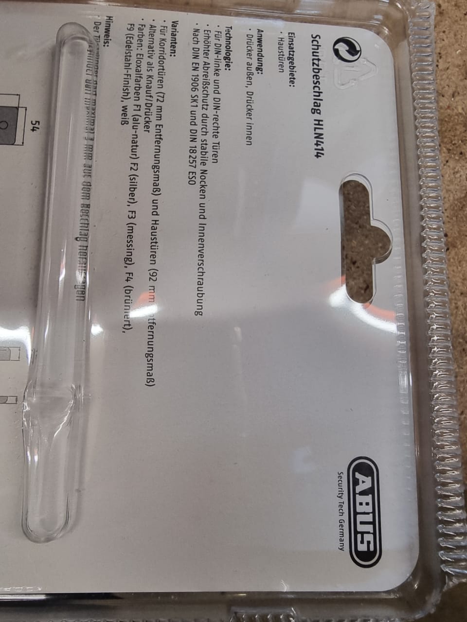 Abus - Türschutzbeschlag HLN414 F9 b.Dr.B/SB
